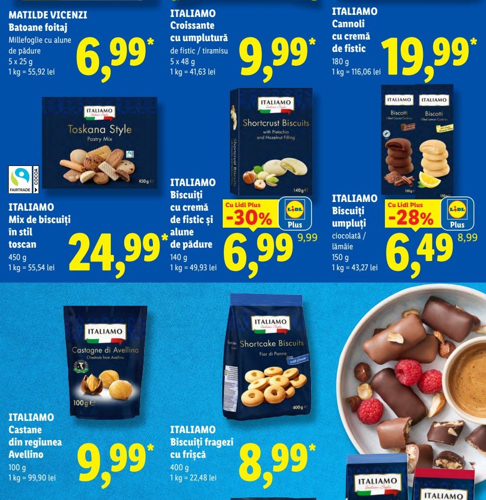Italiamo Cannoli Cremă Fistic Biscuiți Fragezi Frișcă