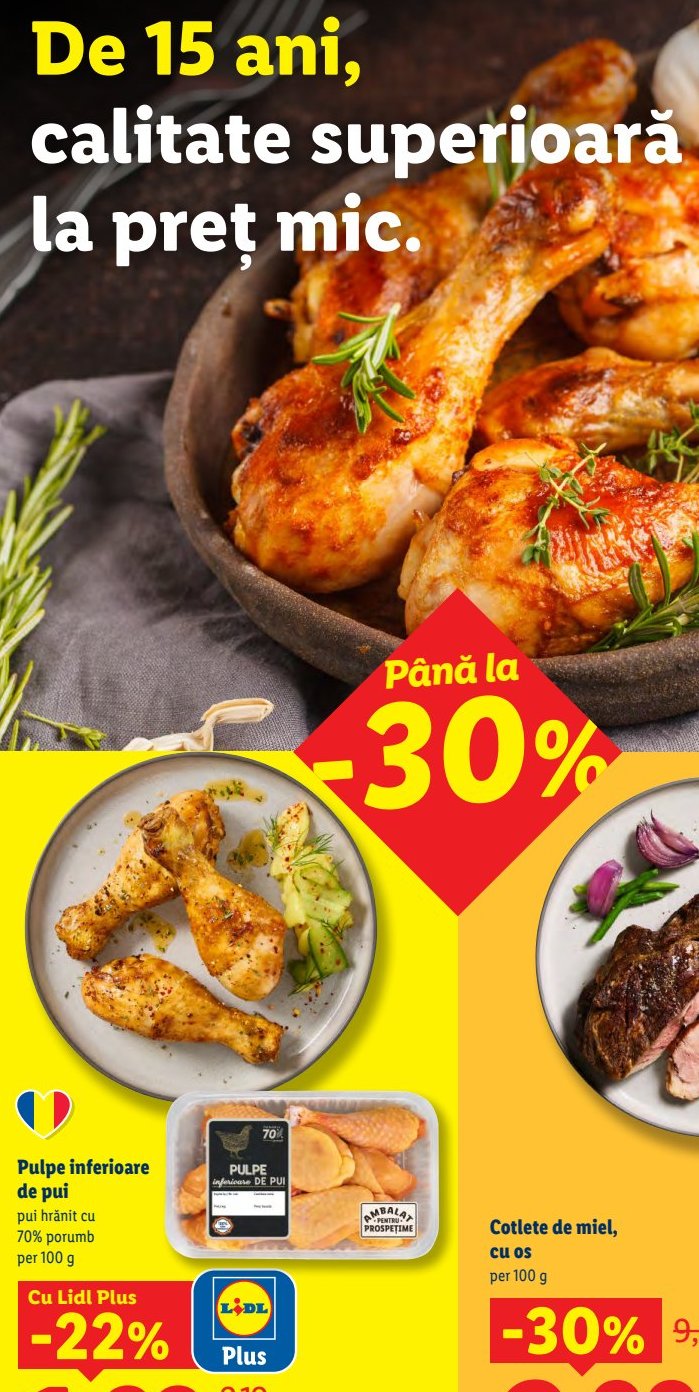 Pulpe Inferioare Pui Hrănit 70% Porumb