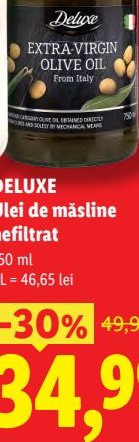 Deluxe Ulei Măsline Nefiltrat