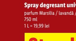 Chanteclair Spray Degresant Universal Parfum Marsilia Lavandă Lămâie
