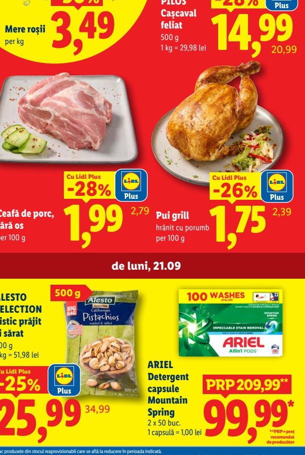 Ariel Detergent Capsule Mountain Spring Capsulă Pui Grill Hrănit Porumb