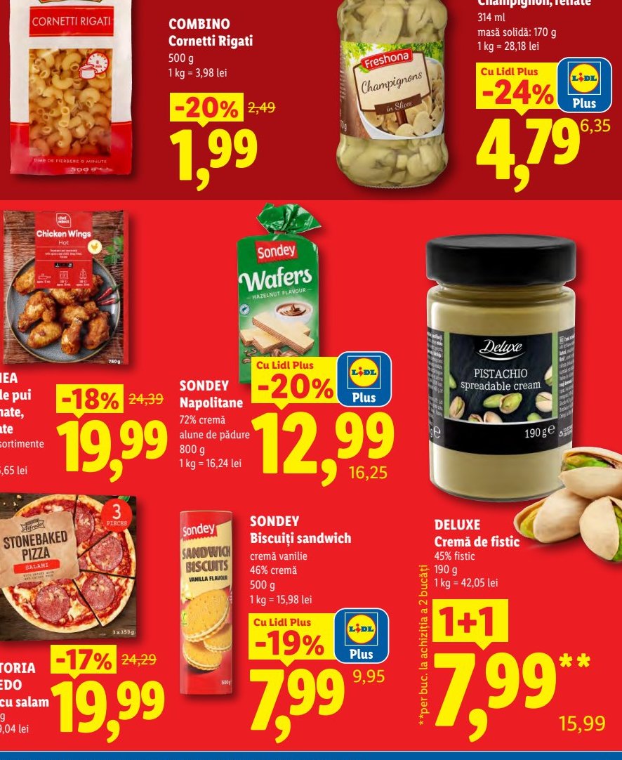Sondey Biscuiți Sandwich Cremă Vanilie 46%