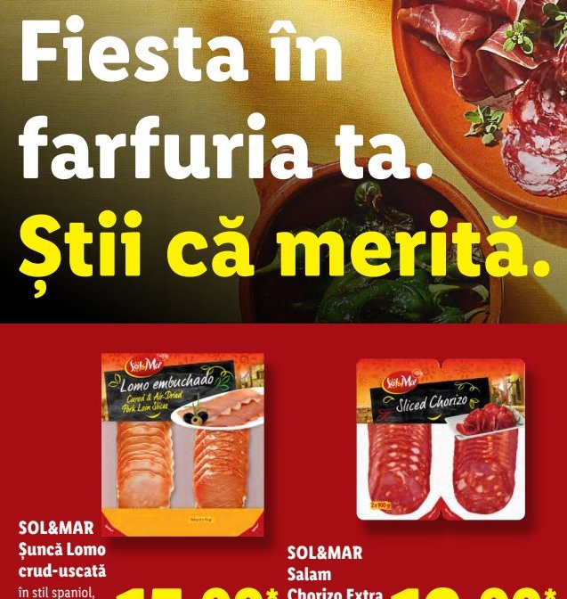 Șuncă Lomo Crud-Uscată Stil Spaniol Feliată