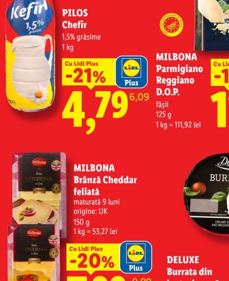 Milbona Brânză Topită Felii