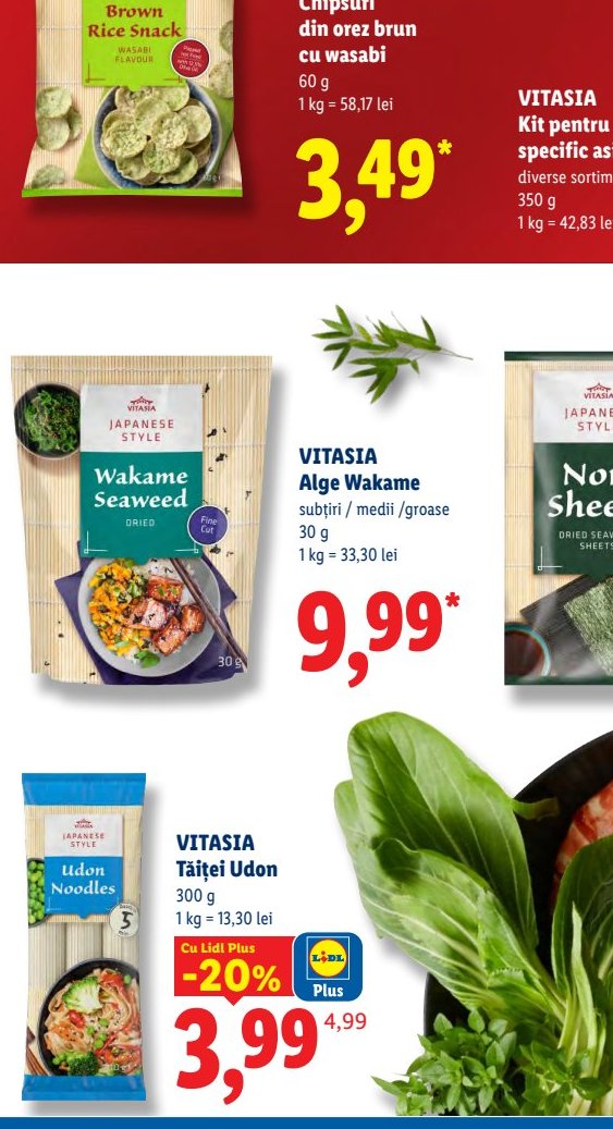 Alge Wakame Subțiri Medii