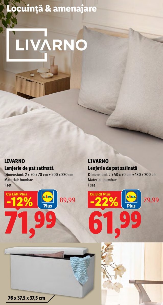 Locuință Amenajare Livarno Lenjerie Pat Satinată Dimensiuni Material Bumbac Set