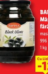 Baresa Măsline Negre Sâmburi Masă Solidă