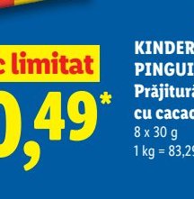 Kinder Pingui Prăjitură Cacao