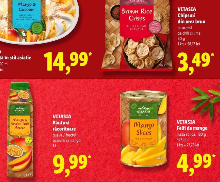 Vitasia Chipsuri Orez Brun Aromă Chili Și Lime