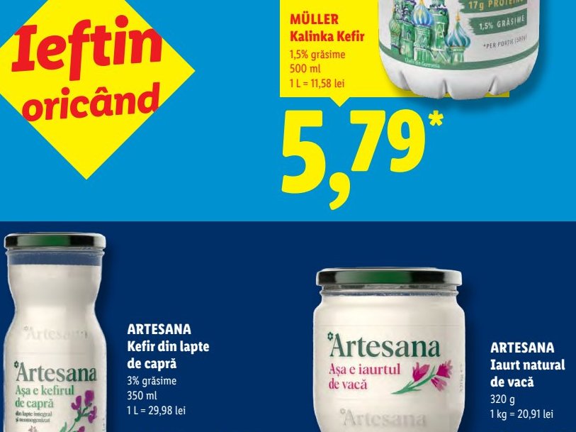 Artesana Kefir Lapte Capră Grăsime
