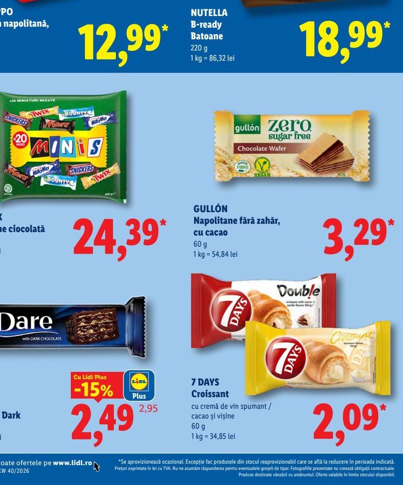 Nutella B-Ready Batoane Knoppers Napolitane Cremă Lapte Și Alune