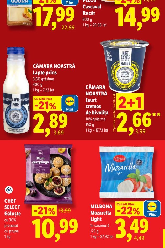 Cămara Lapte Prins 35% Grăsime Iaurt Cremos Bivoliță 10%