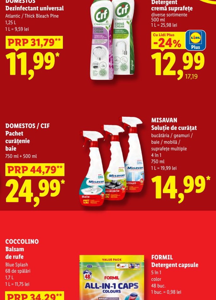 Cif Detergent Cremă Diverse Sortimente