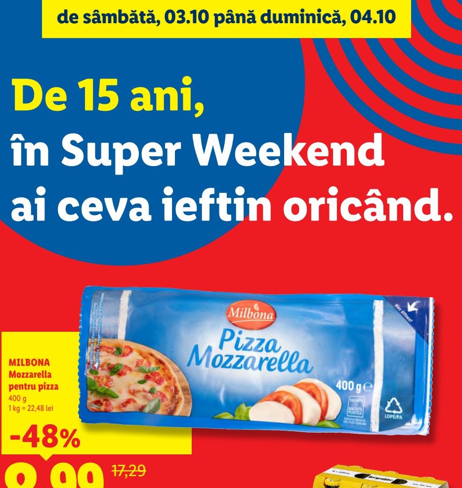 Milbona Mozzarella Pizza